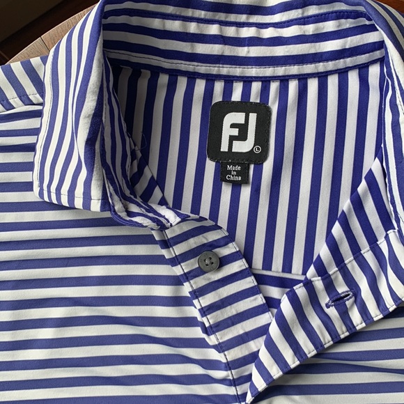 FootJoy Purple Stripe Golf Polo Size L - Picture 2 of 14